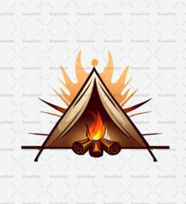 Zelt und Lagerfeuer
